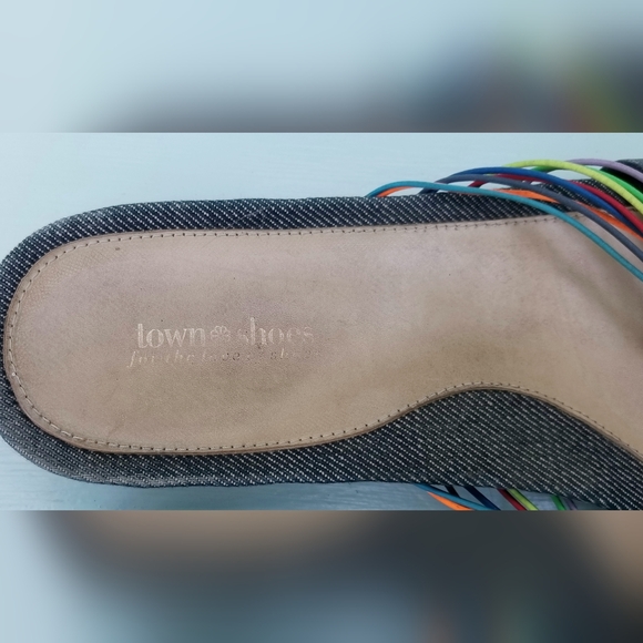 Women's Black Leather Slide Sandals - Picture 3 of 6